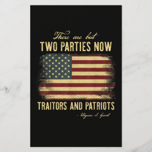Traitors and Patriots Stationery