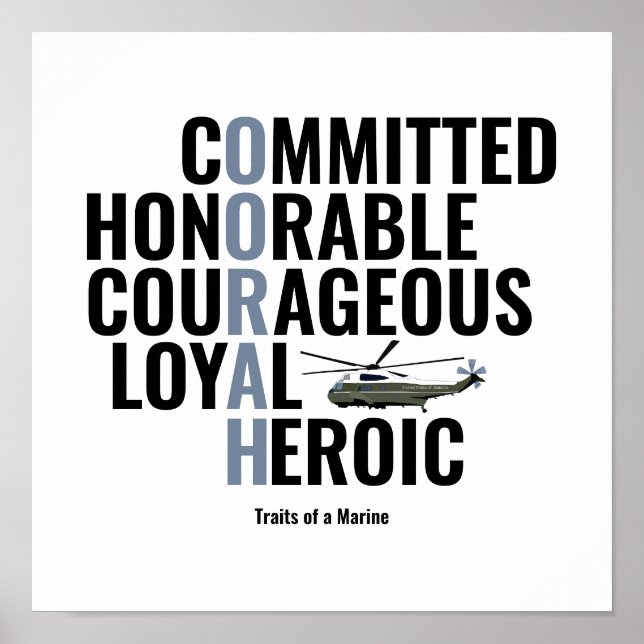 Traits of a Marine Poster (Front)