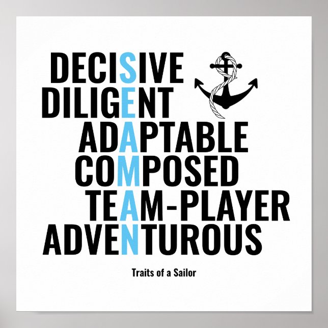 Traits of a Sailor Poster (Front)