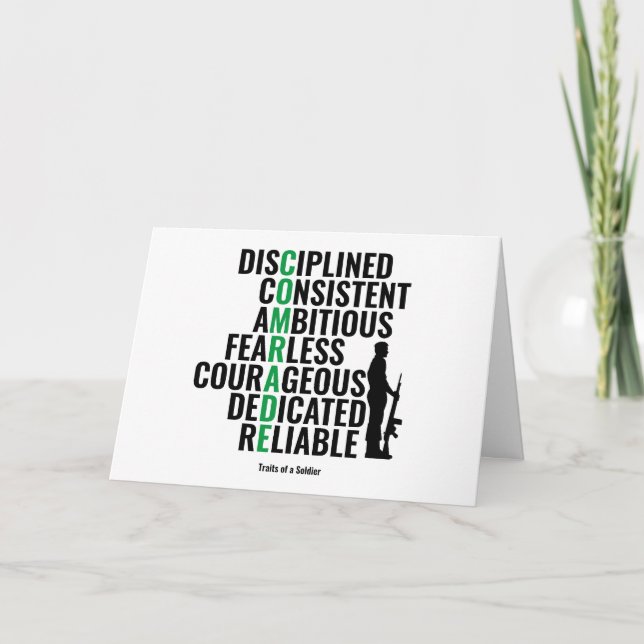 Traits of a Soldier Card (Front)