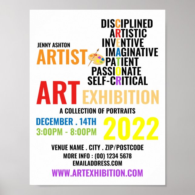 Traits of an Artist, Artist Exhibition Advertising Poster (Front)