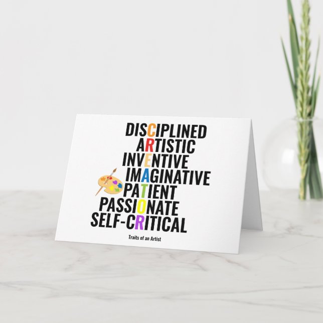 Traits of an Artist Card (Front)