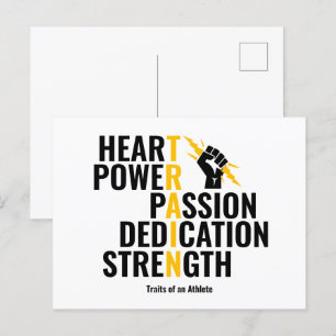 Traits of an Athlete Postcard