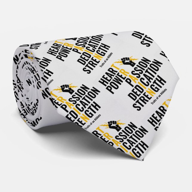 Traits of an Athlete Tie (Rolled)