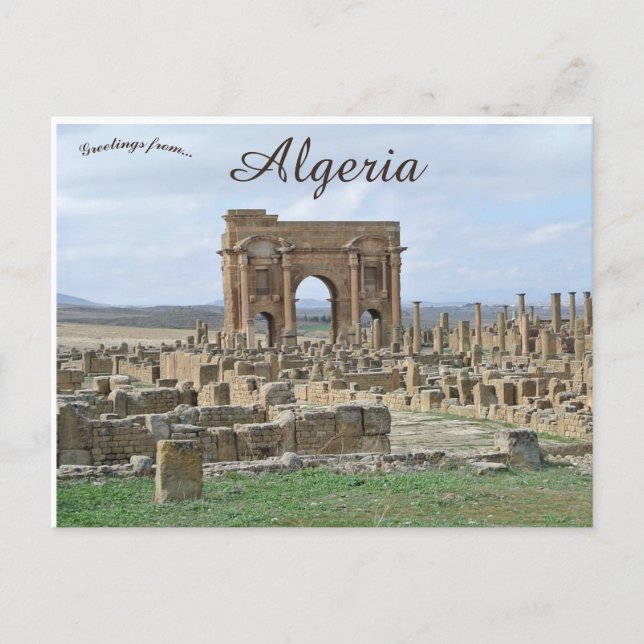 Trajan's Arch Within the Ruins of Timgad Algeria Postcard (Front)