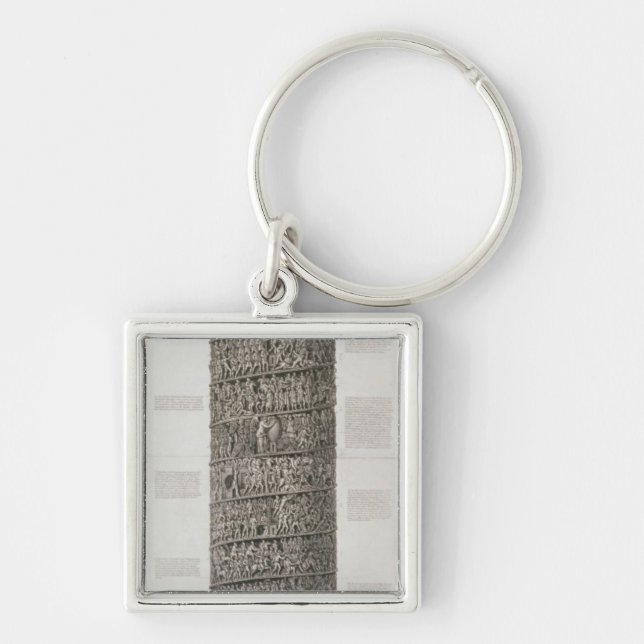 Trajan's Column (engraving) Key Ring (Front)