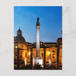 Trajan's column postcard