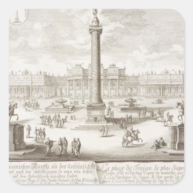 Trajan's Square Rome, from 'Entwurf einer historis Sticker (Front)