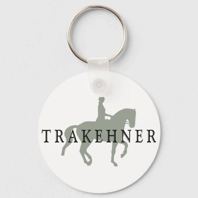 TRAKEHNER with Dressage Horse & Rider Key Ring (Front)