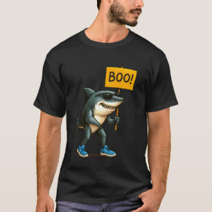 Tralalero Shark Boo Sign Funny Brainrot Halloween T-Shirt
