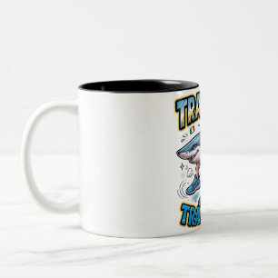 Tralalero Shark Brainrot Funny T-Shirt Two-Tone Coffee Mug