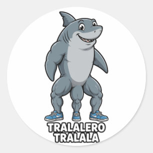 Tralalero Shark Meme Classic Round Sticker