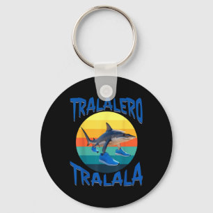 Tralalero Tralala Funny Italian Brainrot Meme  Key Ring
