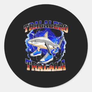 Tralalero Tralala Funny Shark Italian Brainrot Mem Classic Round Sticker