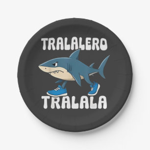 Tralalero Tralala Funny Shark Meme Paper Plate