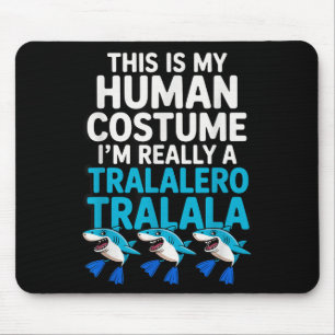Tralalero Tralala Human Costume Funny Meme Hallowe Mouse Pad