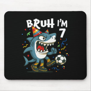 Tralalero Tralala Italian Brain Red Soccer 7th Bir Mouse Pad