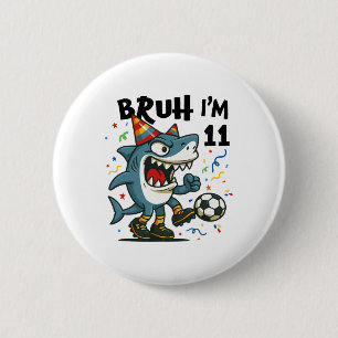 Tralalero Tralala Italian Brainrot Boy Soccer 11th 6 Cm Round Badge