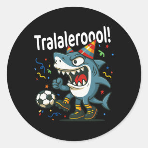Tralalero Tralala Italian Brainrot Boys Soccer Bir Classic Round Sticker