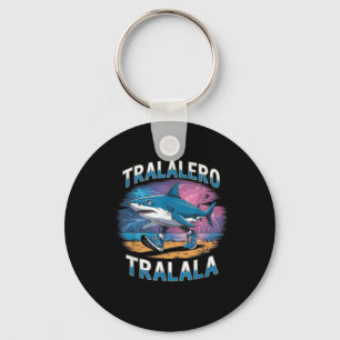 Tralalero Tralala Italian Brainrot Funny Shark Mem Key Ring
