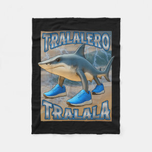 Tralalero Tralala Italian Brainrot Meme Birthday F Fleece Blanket