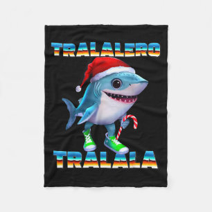 Tralalero Tralala Italian Brainrot Memes Christmas Fleece Blanket