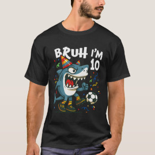 Tralalero Tralala Italian Brainrot Soccer 10th Bir T-Shirt