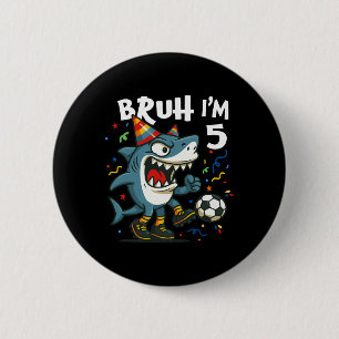 Tralalero Tralala Italian Brainrot Soccer 5th Birt 6 Cm Round Badge
