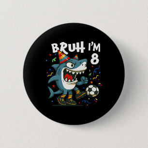 Tralalero Tralala Italian Brainrot Soccer 8th Birt 6 Cm Round Badge