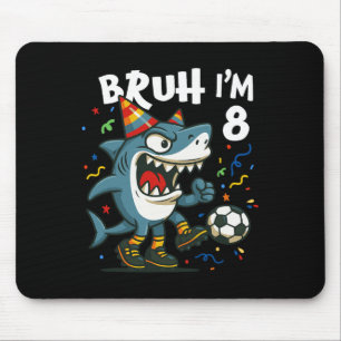 Tralalero Tralala Italian Brainrot Soccer 8th Birt Mouse Pad