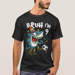 Tralalero Tralala Italian Brainrot Soccer 9th Birt T-Shirt