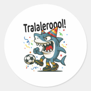 Tralalero Tralala Italian Brainrot Soccer Birthday Classic Round Sticker