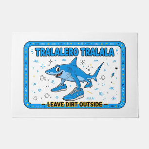 Tralalero Tralala Shark Brainrot Funny Doormat