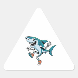 Tralalero Tralala SkeleBoo Halloween Design Triangle Sticker