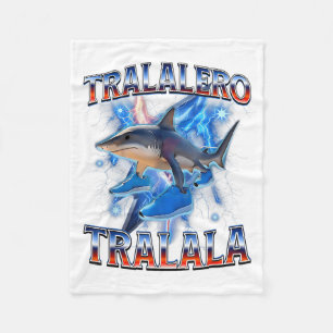 Tralalero Tralala - Tralalero Tralala Shark Meme B Fleece Blanket