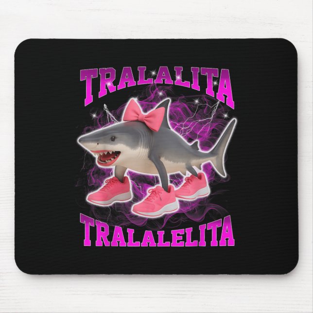 Tralalita Tralalelita Funny Italian Brainrot Hallo Mouse Pad (Front)