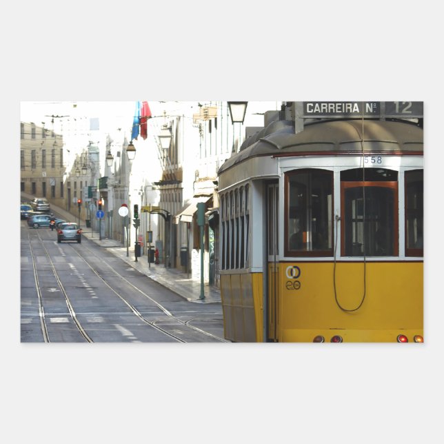 Tram 28, Lisbon, Portugal Rectangular Sticker (Front)