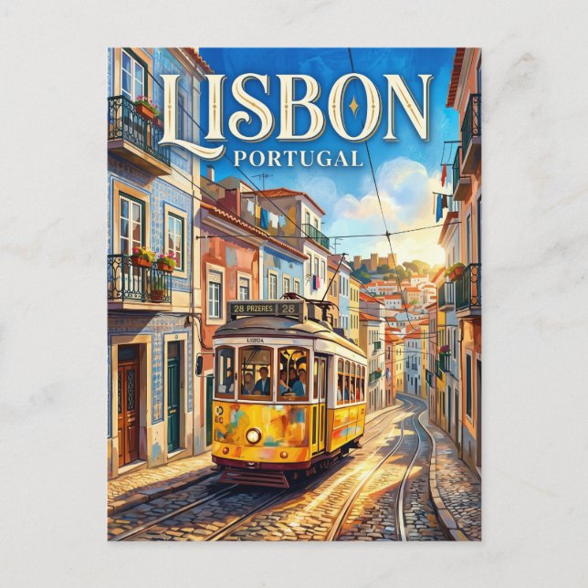 Tram 28 Portugal Postcard (Front)