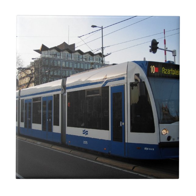 Tram Amsterdam Ceramic Tile (Front)
