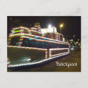 Tram Ship - Blackpool Illuminations Postcard