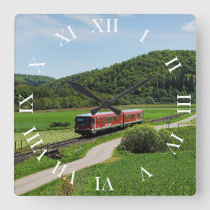 Tramcar with Ederbringhausen Square Wall Clock