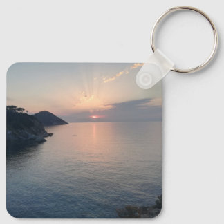Tramonto sul mare - portachiavi fotografico key ring