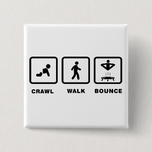 Trampoline 15 Cm Square Badge