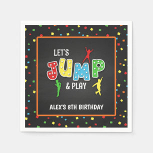 Trampoline Birthday Party Napkin - Boy
