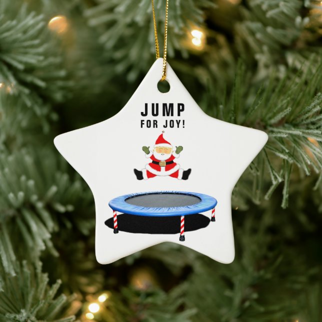 trampoline Christmas Ceramic Ornament (Tree)