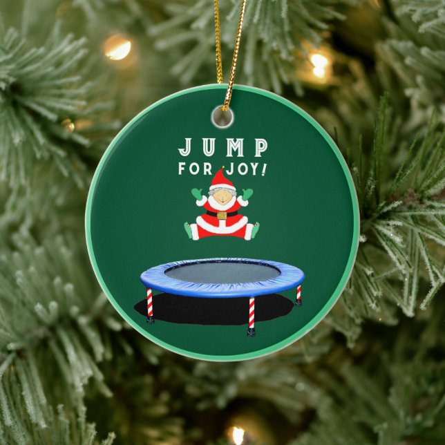 Trampoline Christmas Collectable Ceramic Ornament (Tree)