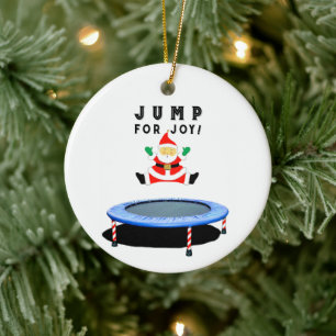 Trampoline Christmas Collectable Ceramic Ornament