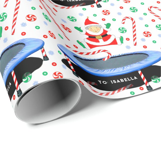 Trampoline Christmas Gift Wrapping Paper (Roll Corner)