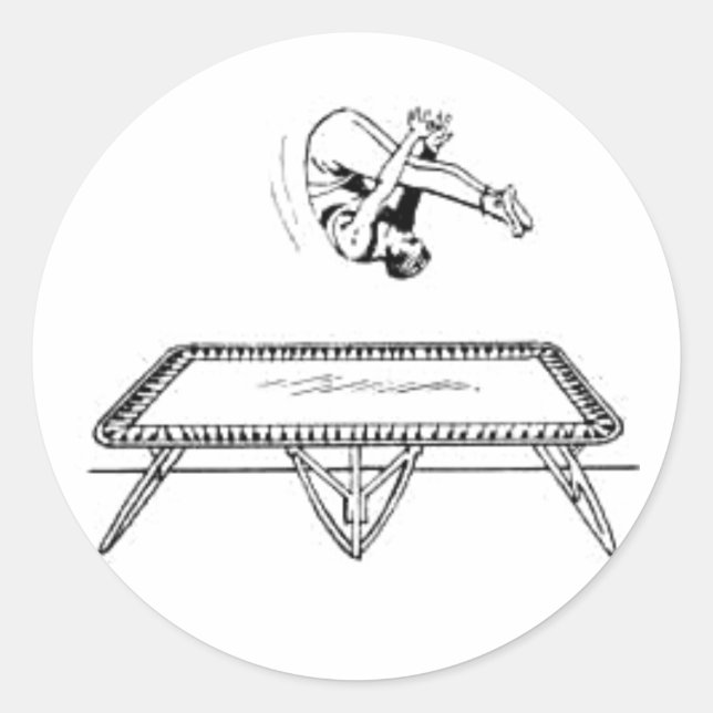 Trampoline Classic Round Sticker (Front)