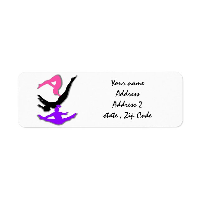 Trampoline gymnast address labels (Front)
